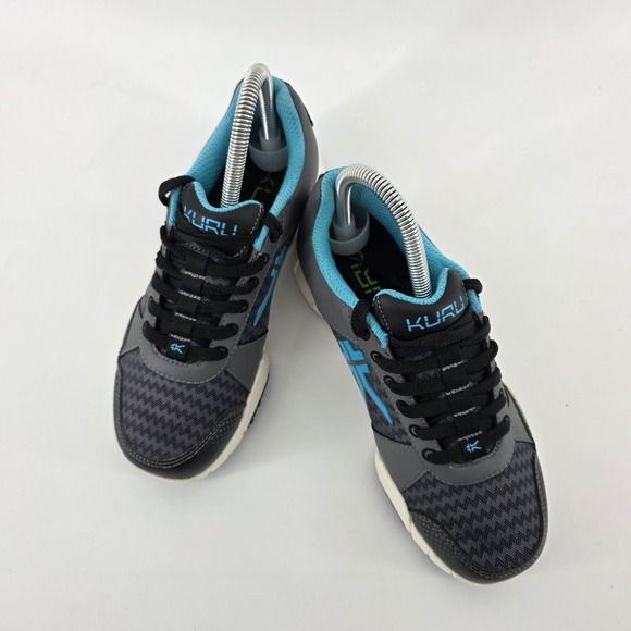 Kuru Quantum Women's Running Shoes Gray Blue Low Top Athletic Sneakers Size 6 - Picture 1 of 8